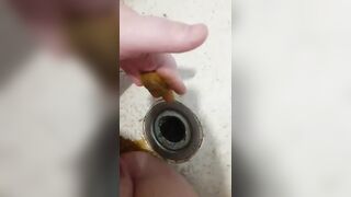 fat slut tries rubbing scat in pussy