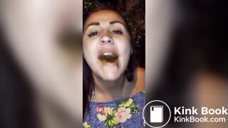Bitch eats her shit