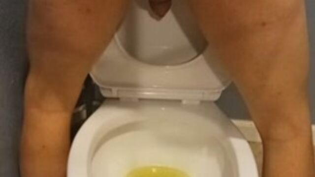 Me Shitting While Standing Over A Toilet