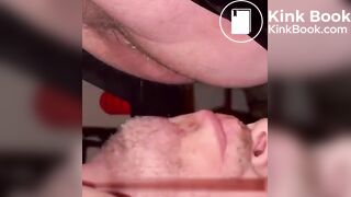 German guy feeds scattoilet