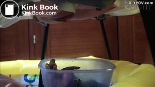 Pretty girls shit and piss on their toilet slave