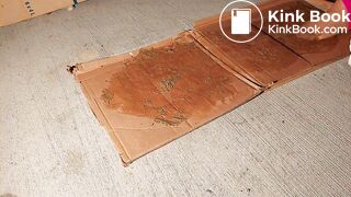 Milf walk on dog shit and wash the floor