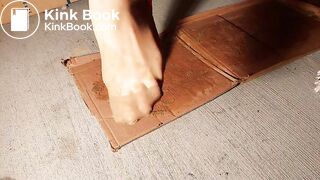 Milf walk on dog shit and wash the floor