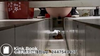 Sexy women defecate in toilets