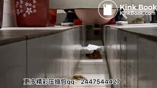 Sexy women defecate in toilets
