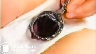 Shiting inside opened japanese Pussy