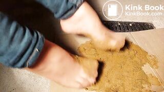 Very Messy Trouser Socks Scat Dog