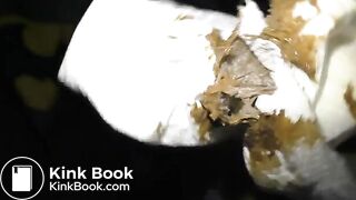 Girl pooping in her bed