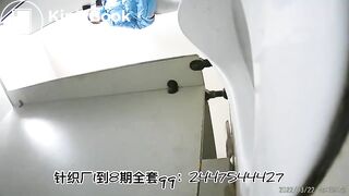 The girl excreted a lot in the toilet 05