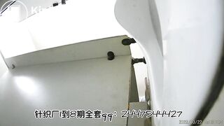The girl excreted a lot in the toilet 05