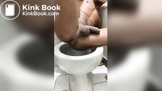 Fit Man Taking a Shit