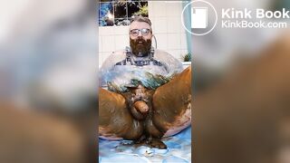Chubby PVC Bear smearing & eating shit