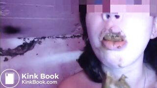 Eating loads of shit from a tramp