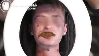 Young toilet eats daddy's shit
