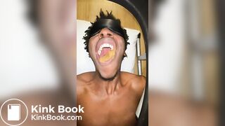 Verbal bear feeds hungry twink