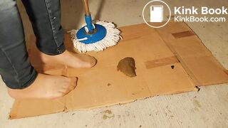 Milf try to crush bid dog shit