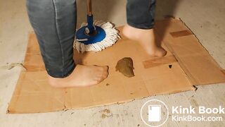 Milf try to crush bid dog shit