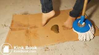 Milf try to crush bid dog shit