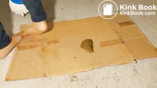 Milf try to crush bid dog shit