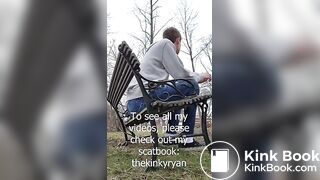 Shitting on a Bench by the Road