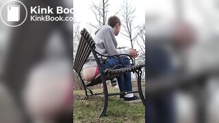 Shitting on a Bench by the Road