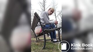 Shitting on a Bench by the Road