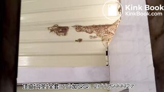 The girl excreted a lot in the toilet 05