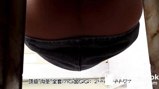 The girl excreted a lot in the toilet 05