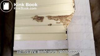 The girl excreted a lot in the toilet 05