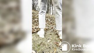 Korean guy shitting outdoors