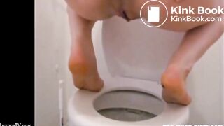 cute teen takes a shit