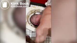 Alpha Makes Fag Lick Shitty Toilet