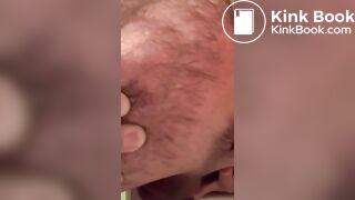 Shitting above the toilet and cumming