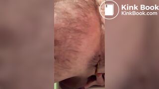 Shitting above the toilet and cumming