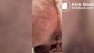 Shitting above the toilet and cumming