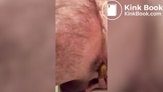 Shitting above the toilet and cumming