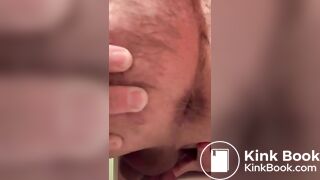 Shitting above the toilet and cumming