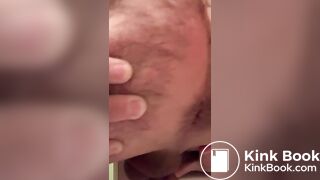 Shitting above the toilet and cumming
