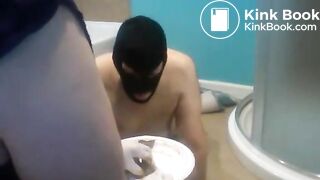 Femdom feeds shit load of Her and High School Girl