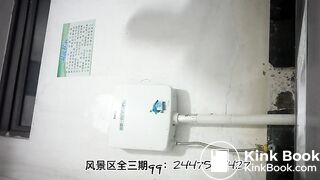 The girl excreted a lot in the toilet  06