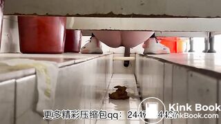 The girl excreted a lot in the toilet 003