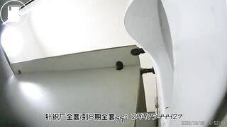 The girl excreted a lot in the toilet 05