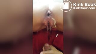 oozing squirting anus and wet cunt