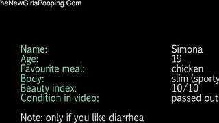 Sleeping girl pooping after enema