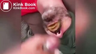 Brazilian guy cums into a shit filled mouth