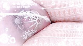 Pissing and pooping in a whithe lace panties