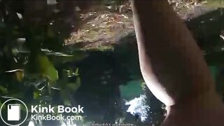 BBW pooping outdoors