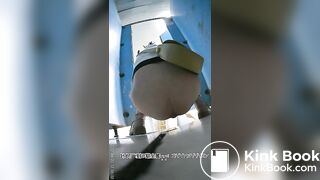 The girl excreted a lot in the toilet 05