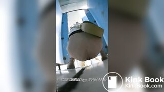 The girl excreted a lot in the toilet 05