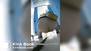 The girl excreted a lot in the toilet 05